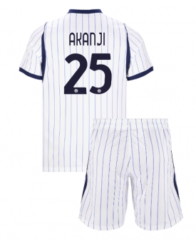 Billige Fotballdrakt Inter Milan Manuel Akanji #25 Replika Bortedraktsett Barn 2026-27 Kortermet (med bukser)